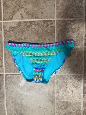 Bright Multicolor Bikini Bottoms - Turquoise Accents